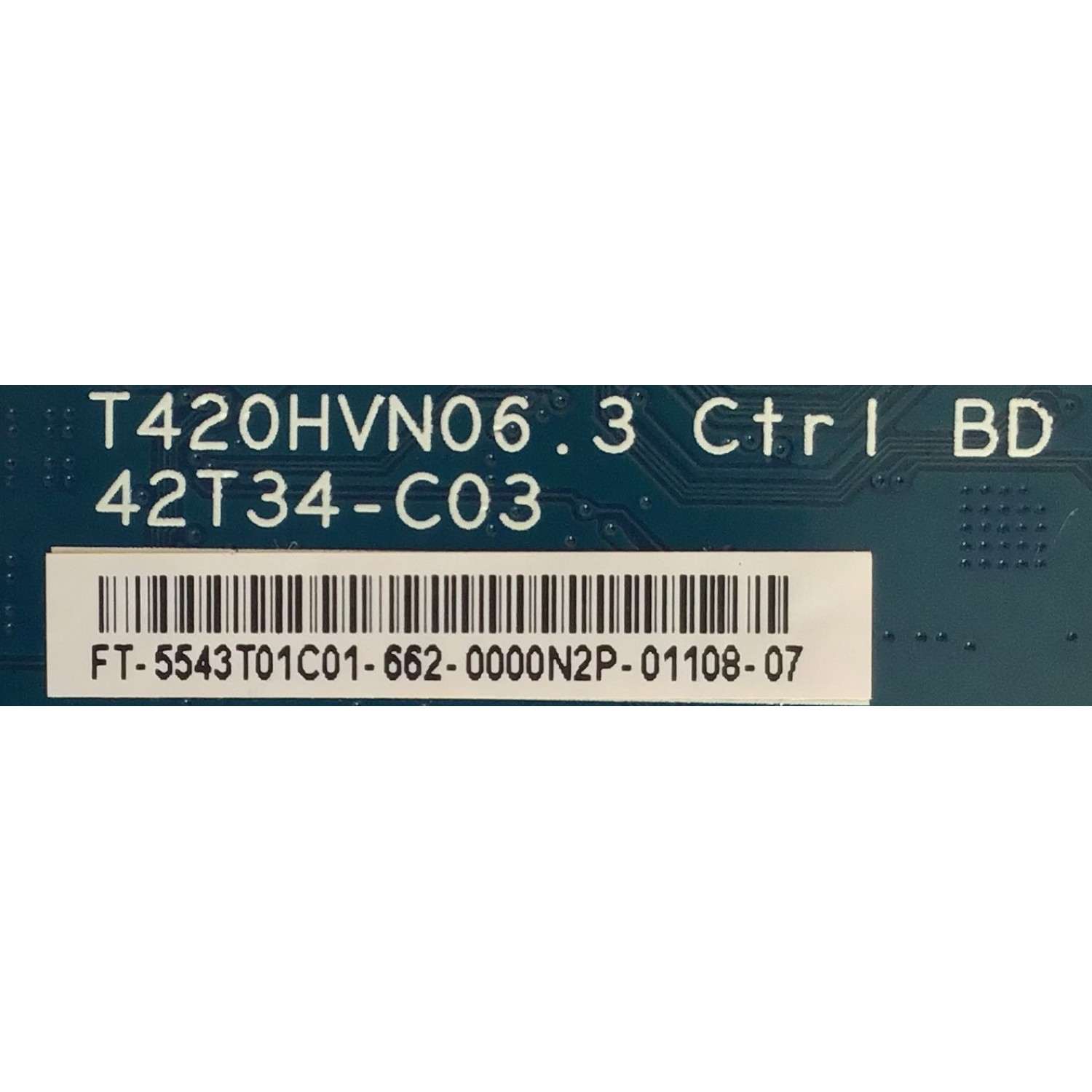 KIT DE TAREJETAS PARA TV VIZIO / MAIN FUENTE 75500W01A0096 / TP.MT5580.PB75 / T-CON 5543T01C01 / 42T34-C03 / PANEL T430HVN01.0 / DISPLAY T430HVN01.0 / MODELO D43-D2 LWZ2ULDS - Imagen 3